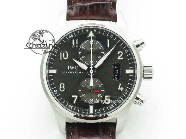 MIROTIME 0514 GoodFit Big Pilot Real PR IW500912 ZF Best Edition Black Dial On Black Leather Strap A 7287